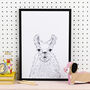 Llama Art Print, thumbnail 3 of 8