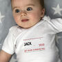Personalised New Baby Baby Grow, thumbnail 2 of 3