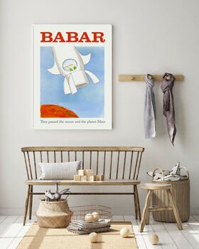 Babar Spaceship Nursery Art Print, 2 of 3