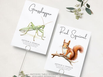 Woodland Animal Wdding Table Plan Cards, 9 of 10