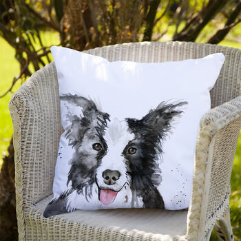 Inky Dog Outdoor Cushion For Garden Furniture, 6 of 8