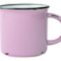 Tinware Mug Pink Set Of Four, thumbnail 2 of 2