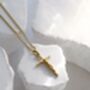 Crucifix Handmade 18 K Gold Plated Necklace, thumbnail 5 of 5
