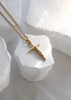 Crucifix Handmade 18 K Gold Plated Necklace, 5 of 5