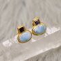 Larimar And Iolite Silver Studs, thumbnail 6 of 7