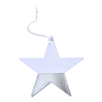 Silver Foiled Dipped Star Gift Present Tags, 2 of 3