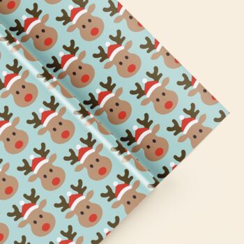 Christmas Rudolph Wrapping Paper, 3 of 5