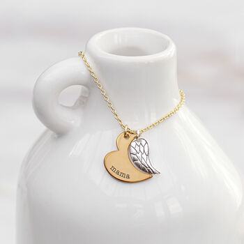 Personalised Heart And Wing Necklace, 6 of 12