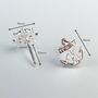 Sterling Silver Nautical Anchor And Wheel Stud Earrings, thumbnail 2 of 5