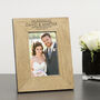 Personalised Our Wedding Day Wood Frame, thumbnail 2 of 2