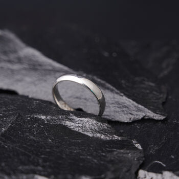 Minimalistic 5mm Engraved Silver Band Ring Unisex, 4 of 11