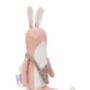 Linen Blend Pink Rabbit Soft Toy, thumbnail 4 of 6