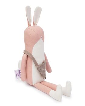 Linen Blend Pink Rabbit Soft Toy, 4 of 6