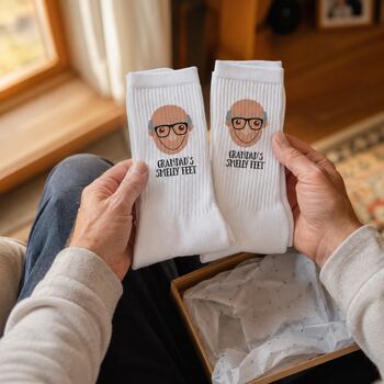 Personalised Face Socks Gift For Grandad, 2 of 12