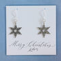 Vintage Style Snowflake Earrings, thumbnail 4 of 7