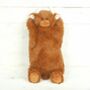 Brown Highland Cow Hot Water Bottle Inc, Gift Boxed, thumbnail 3 of 8
