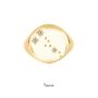 Zodiac Constellation Diamond Signet Ring Solid Gold, thumbnail 5 of 12