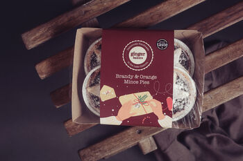 Luxury Brandy And Orange Mince Pies Four Pack, 2 of 5