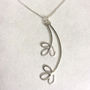 Silver Double Trefoil Necklace, thumbnail 2 of 3