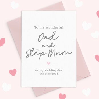 To Dad And Step Mum Wedding Day Card, 3 of 3