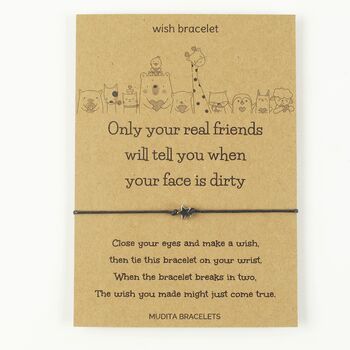 Real Friends And Dirty Faces Charm Wish Bracelet, 3 of 4