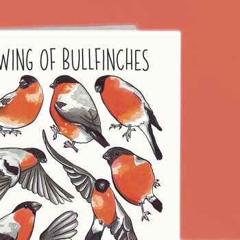 Bullfinches Watercolour Greeting Card, 7 of 8