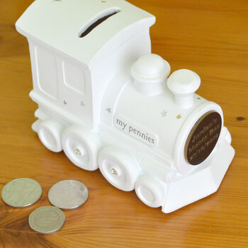 Personalised Train Money Box, 3 of 5