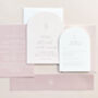 Anais Pink Floral Arch Wedding Invitations, thumbnail 4 of 5