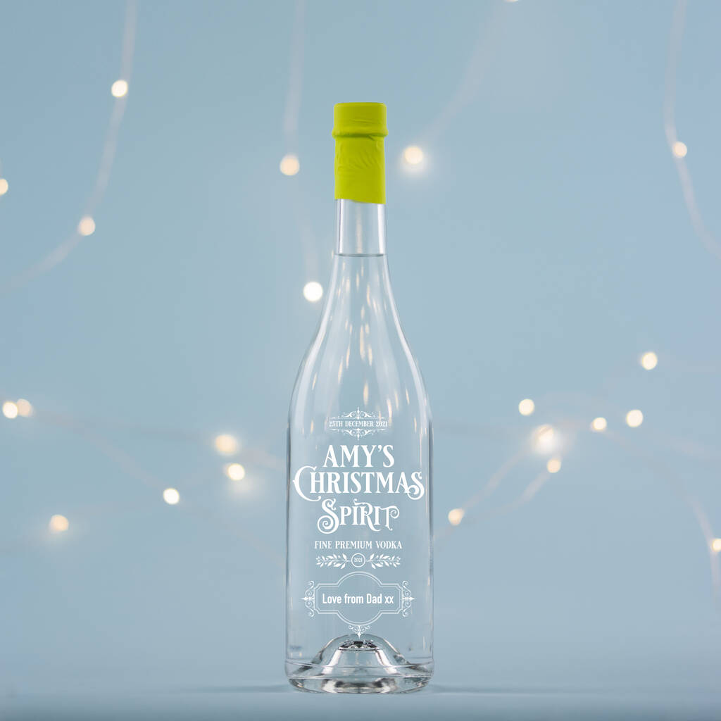 Personalised Premium 'Christmas Spirit' Vodka, 1 of 2