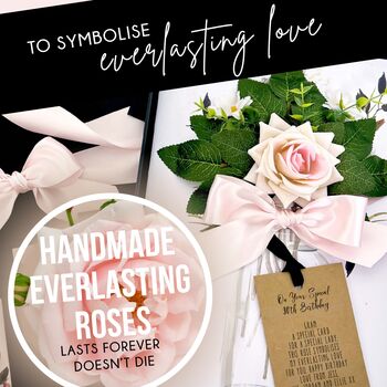 Personalised 3D Scented 50th Birthday Card For Her Blush Rose, 7 of 12