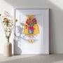 Tulips Flower Person Illustrated Print, thumbnail 1 of 2