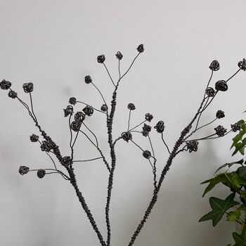 Three Handmade Wire Gypsophila Stems, 5 of 9