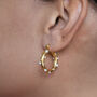 Dotted Pearl Hoop Earrings Non Tarnish, thumbnail 1 of 3