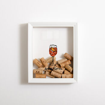 Personalised Aperol Spritz Cork Collector Frame, 6 of 8