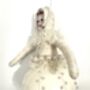 Spun Cotton And Glass Christmas Cream Bauble Girl, thumbnail 5 of 5