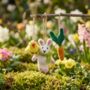 Handmade Needle Felt Easter Trio Hanging Decorations, thumbnail 1 of 2