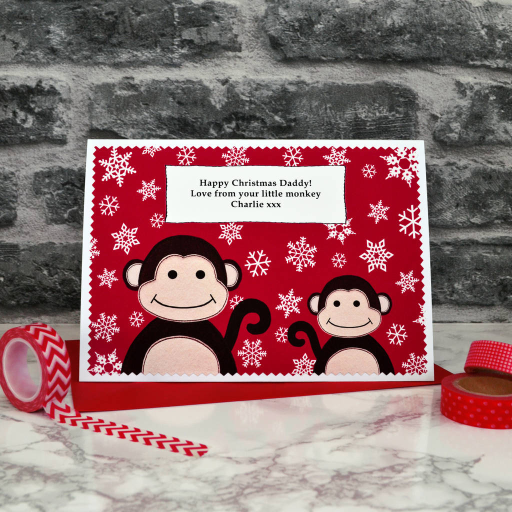 Monkey Christmas Cards 