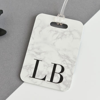 Personalised Marble Luggage Tag, 2 of 3