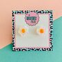 Fried Egg Stud Earrings, thumbnail 5 of 5