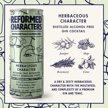 Herbaceous Character Alcohol Free Gin Cocktail 12 Cans, 4 of 4