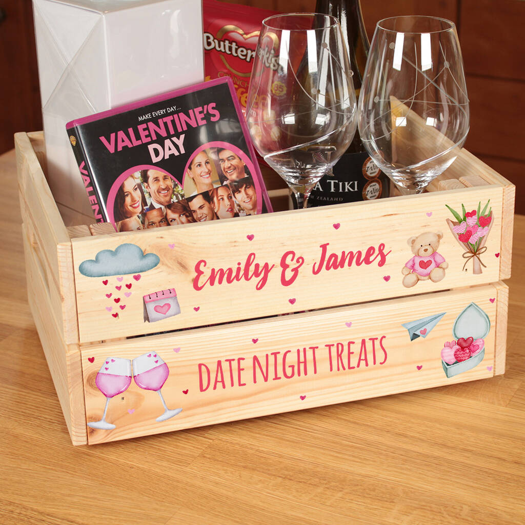 Personalised Date Night Treat Hamper Gift Crate