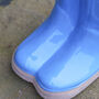 Personalised Sky Blue Garden Welly Planter, thumbnail 4 of 10