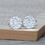 Textured Cufflinks In Sterling Silver, thumbnail 1 of 4