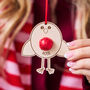 Robin Decoration And Bag Of Chocolate Tummies, thumbnail 4 of 5