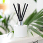 Personalised Matt White Diffuser Bottle And Reed Set, thumbnail 3 of 6