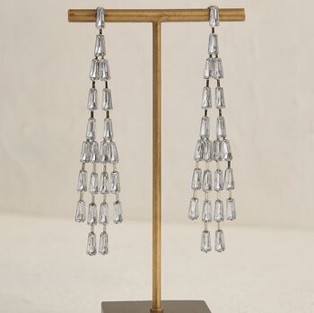 Statement Diamante Drop Earrings, 3 of 4