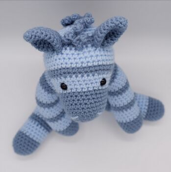 Handmade Crochet Zebra Soft Toy, 6 of 6
