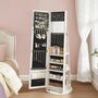 Swivel Mirror Jewellery Cabinet, Lockable And Stylish, thumbnail 1 of 8