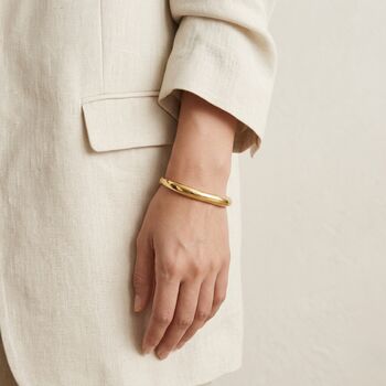 Square Gold Bangle Non Tarnish Waterproof, 6 of 10