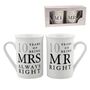 10th Anniversary 10 Years Mr And Mrs Always Right Mugs, thumbnail 2 of 2
